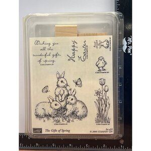 NIP 2000 STAMPIN' UP! THE GIFTS OF SPRING EASTER BUNNY TULIP CHICK